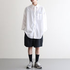 Broad L/S Oversized Regular Collar Shirt #WHITE [GM234-50001B]