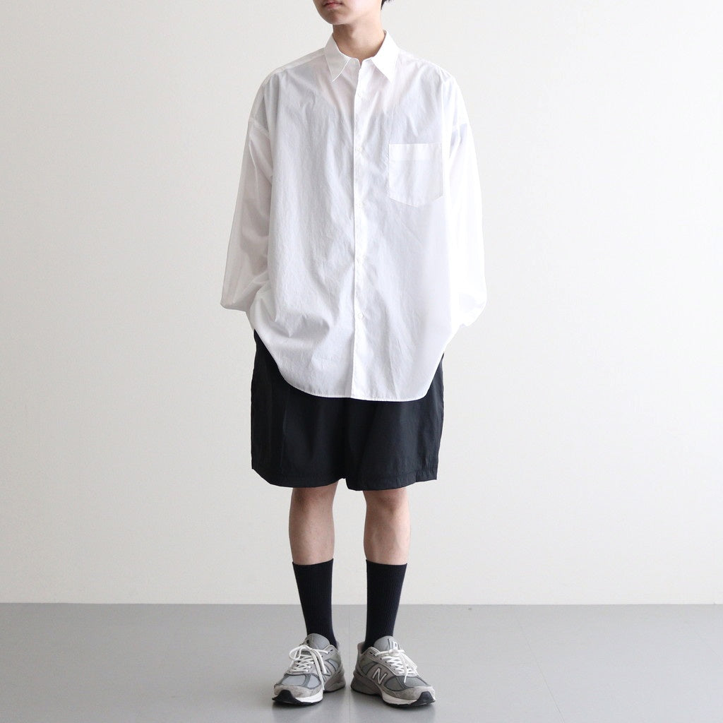 Broad L/S Oversized Regular Collar Shirt #WHITE [GM234-50001B]