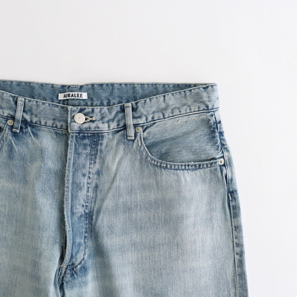FADED SELVEDGE LIGHT DENIM WIDE PANTS #LIGHT INDIGO [A26SP03DE