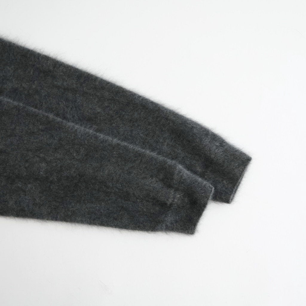 ROYAL CASHMERE FUR V NECK SWEATER #TOP GRAY [KRAGLW0910]