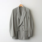 WOOL TROPICAL DOUBLE BREASTED JACKET #GRAYISH KAHKI [YK25SS0897J]