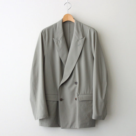 WOOL TROPICAL DOUBLE BREASTED JACKET #GRAYISH KAHKI [YK25SS0897J]