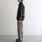 LEATHER ZIP SHORT JACKET #BLACK [ST.1061]