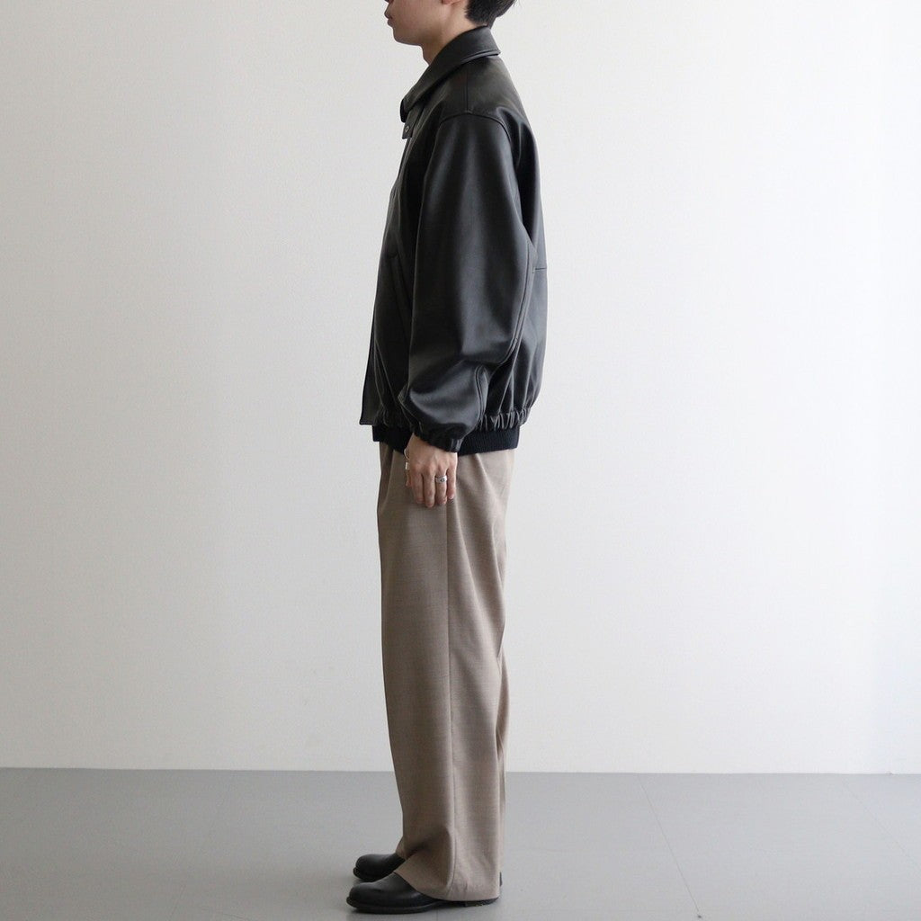 LEATHER ZIP SHORT JACKET #BLACK [ST.1061]