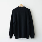 BATONER ウール梳毛片畔 Vネックカーディガン #NAVY [HR-N002-051]