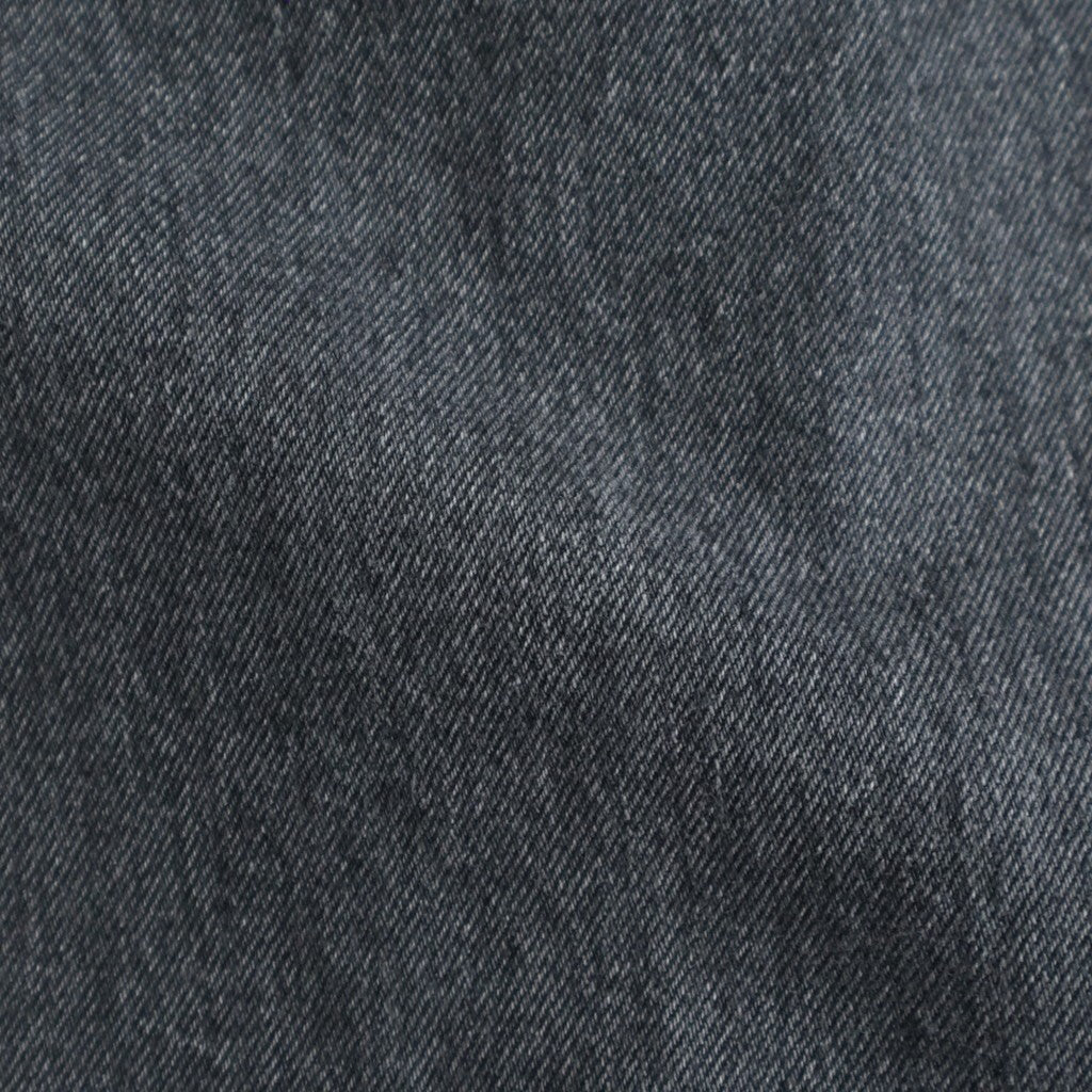 Selvage Denim Two Tuck Pants #BLACK LIGHT FADE [GU263-40061LB]