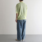 KID MOHAIR SHEER KNIT POLO #LIME YELLOW [A25SP03FG]