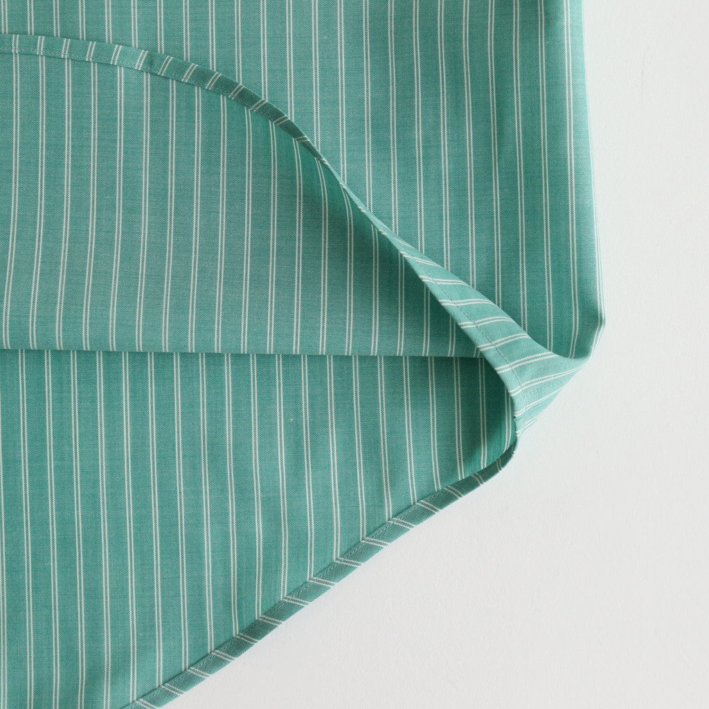 SUPER FINE WOOL STRIPE SHIRT #GREEN STRIPE [A25SS01WW]