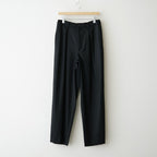 WOOL FLANNEL EASY WIDE TROUSERS #BLACK [ST.1609]