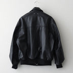 COW LEATHER VINTAGE FLIGHT JACKET #BLACK [ST.1381]