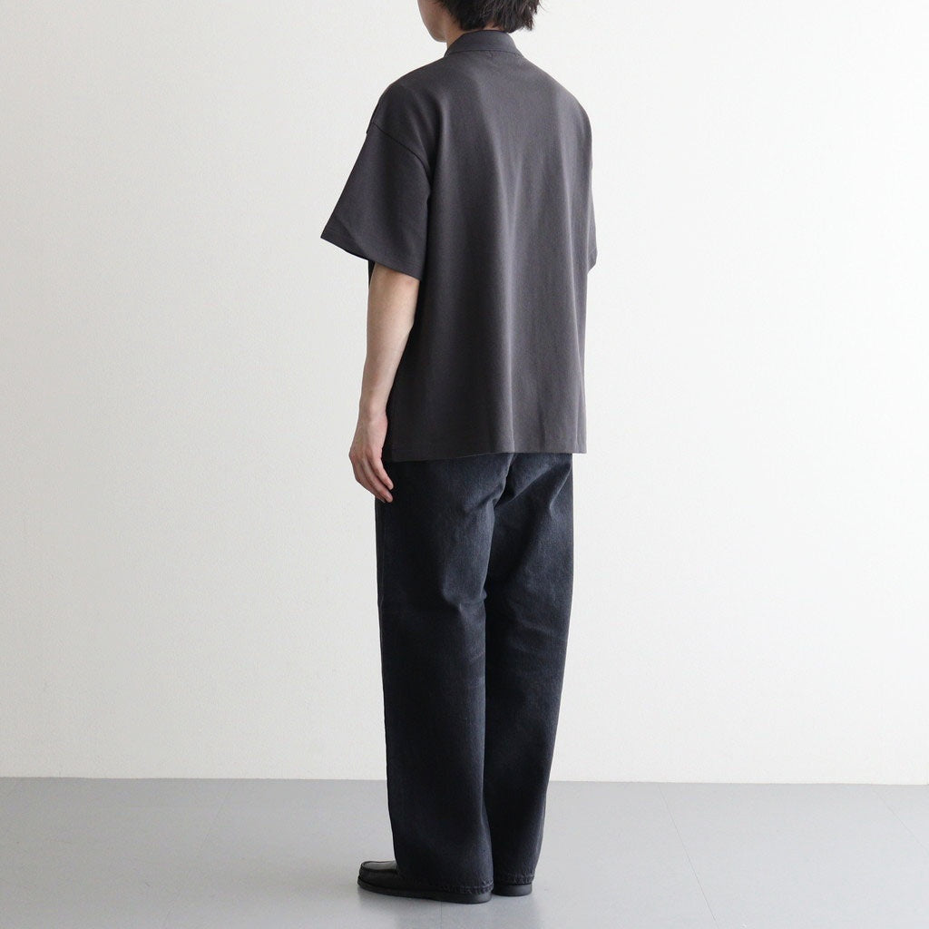 Cotton Pique Jersey S/S Skipper Polo #CHARCOAL [GU261-70416]