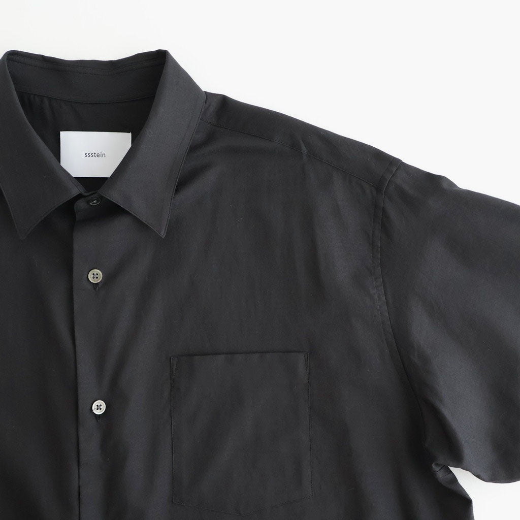 COTTON SILK OVERSIZED SS SHIRT #BLACK [ST.1498]