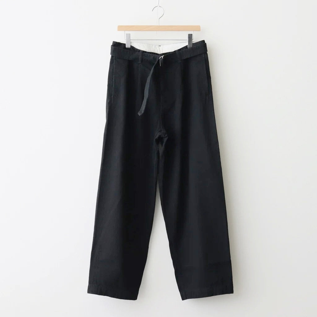 Selvage Denim Belted Pants #BLACK_WASHED [GU253-40064RB]