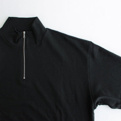 SUPER HIGH GAUGE SWEAT HALF ZIP P/O #INK BLACK [A24AP03CU]