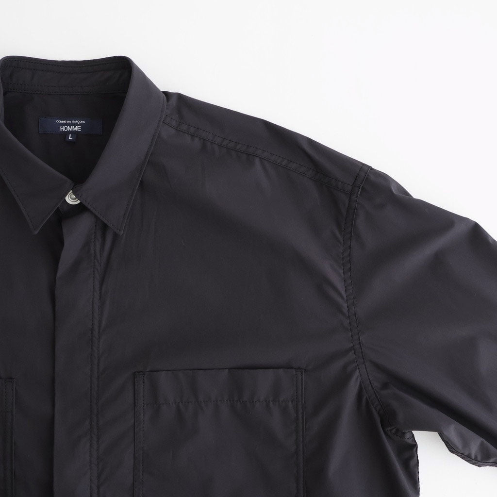 綿タイプライター L/S シャツ #BLACK [HQ-B002-051]