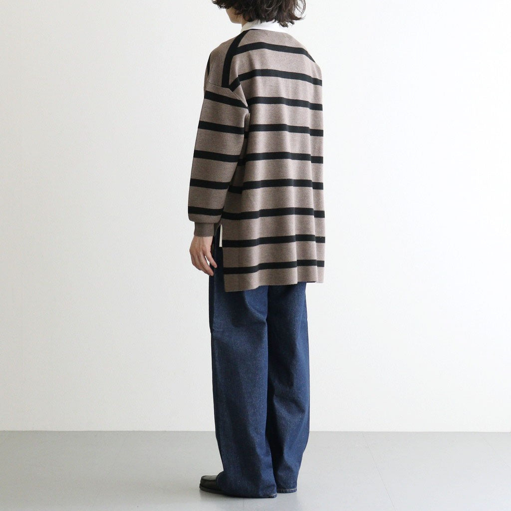 Rugby Shirt #BEIGE BROWN×BLACK [I26AW-K8]