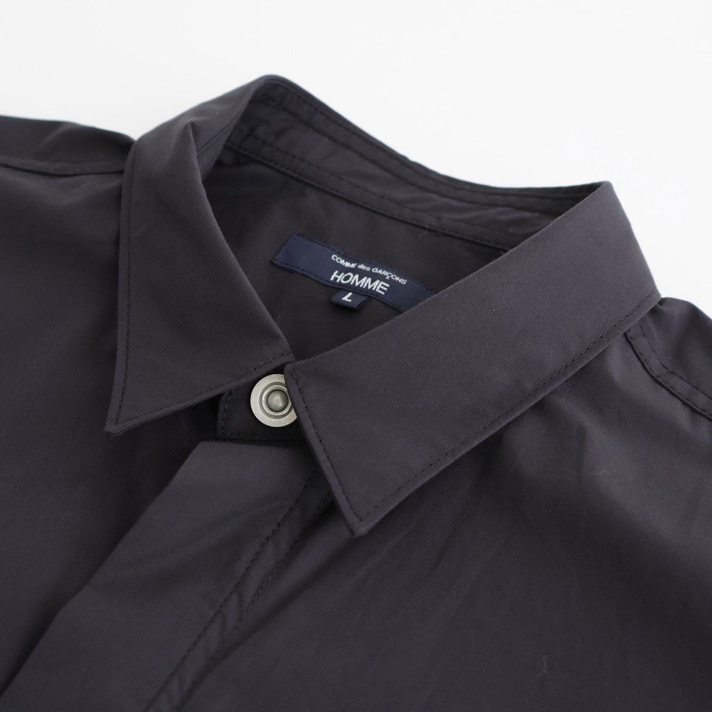 綿タイプライター L/S シャツ #BLACK [HQ-B002-051]