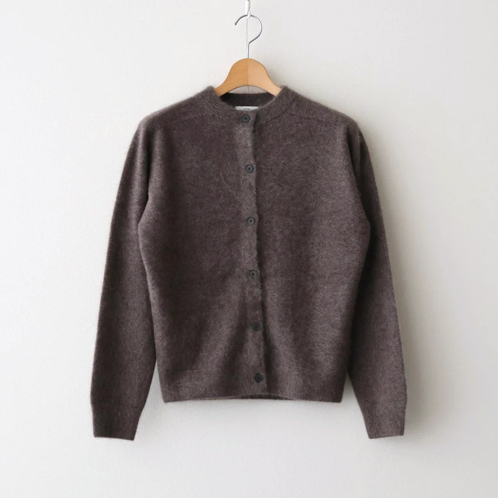 ROYAL CASHMERE FUR CREWNECK CARDIGAN #BROWN(035) [KRAGGW0903]