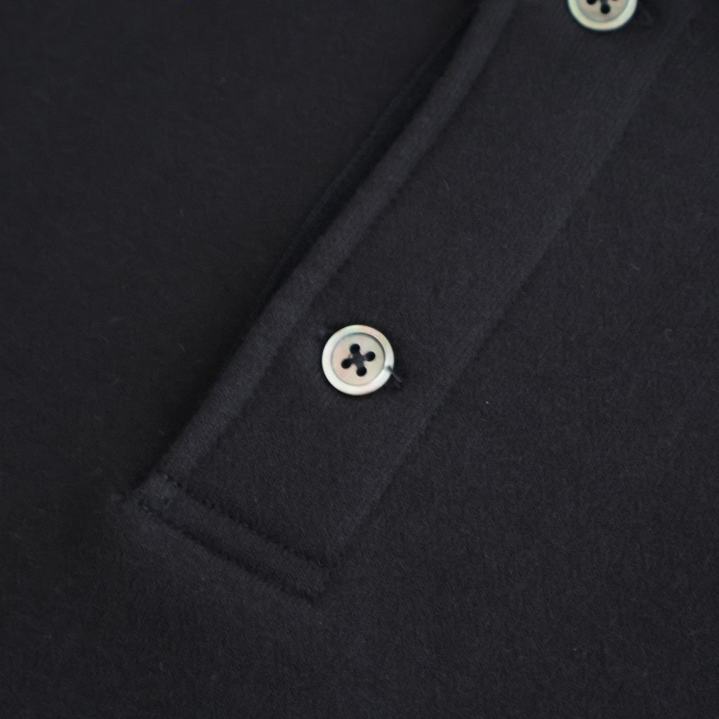 AZUMA Terry Pullover Polo Sweat #BLACK [GU261-70243B]