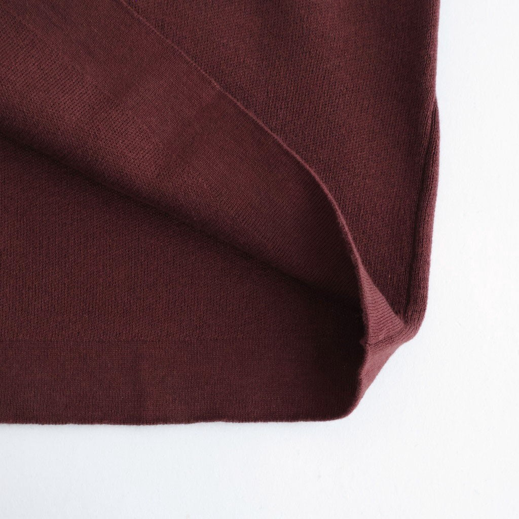 KEY-NECK PULLOVER #BROWN [N0030]
