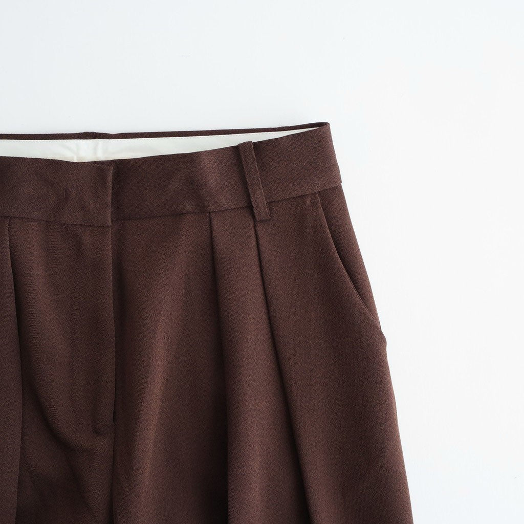 Tuck Wide Trousers #CHO [12610714]