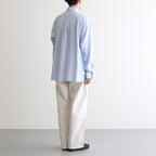 CHINO CLOTH PANTS TUCK STRAIGHT #LIGHT BEIGE [13608]