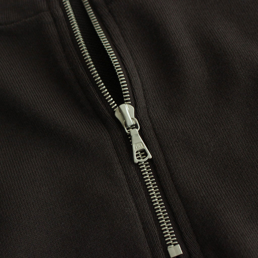 SUPER HIGH GAUGE SWEAT HALF ZIP P/O #DARK BROWN [A24AP03CU]