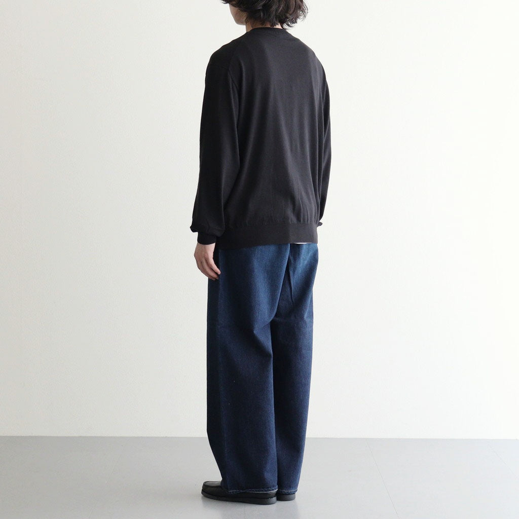 SMOOTH SUVIN HENRYNECK SWEATER #BLACK [KRAGLA0100]