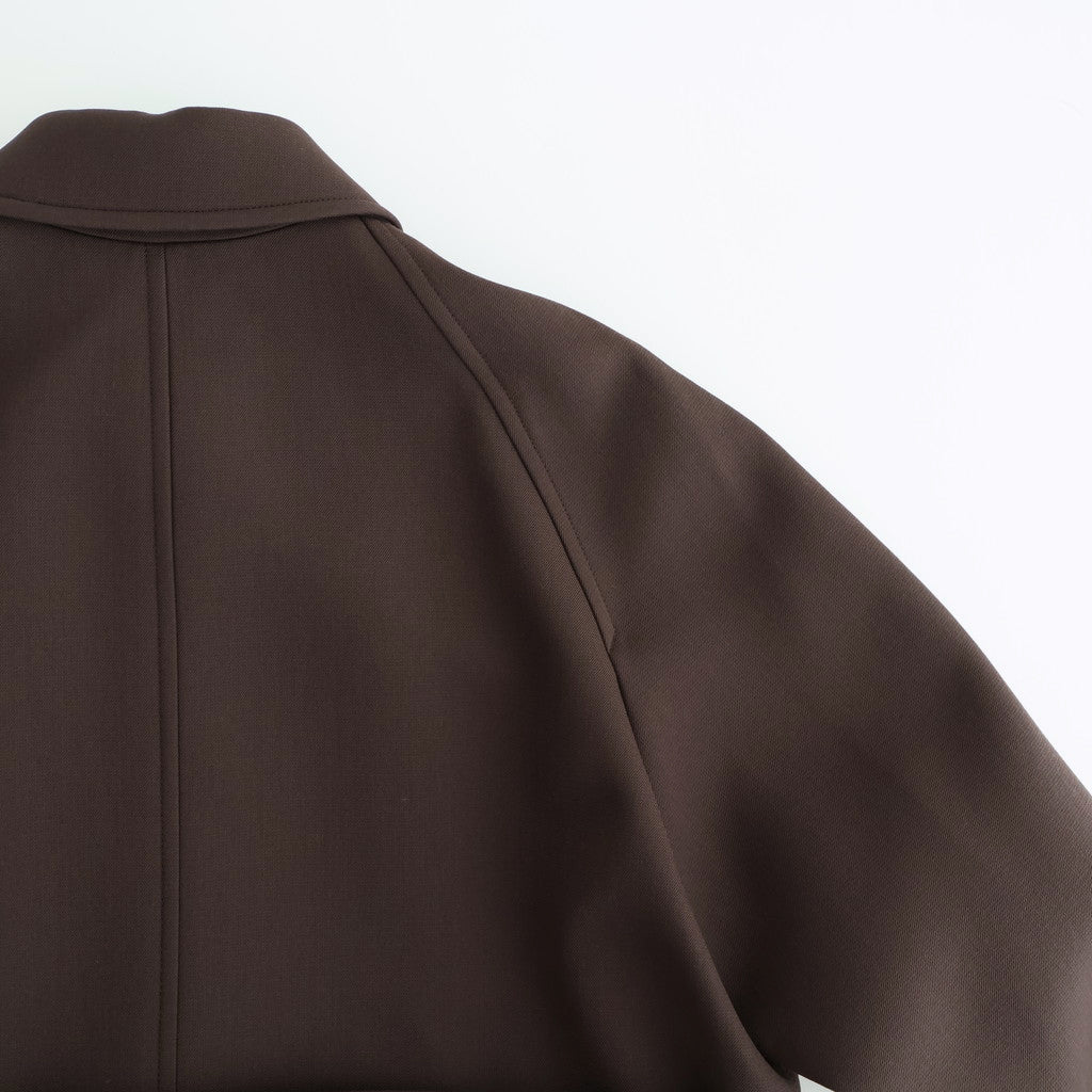 TWISTED DOUBLE CLOTH COAT #DARK BROWN [A25AC02WD]