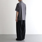 COLORBLOCK OPEN COLLAR SHIRT #GRAY [YK25SS0939SH]
