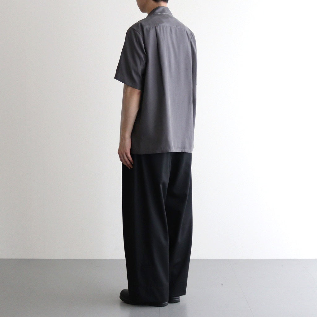 COLORBLOCK OPEN COLLAR SHIRT #GRAY [YK25SS0939SH]