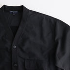 シルケット裏毛 カーディガン #BLACK [HN-T001-051]