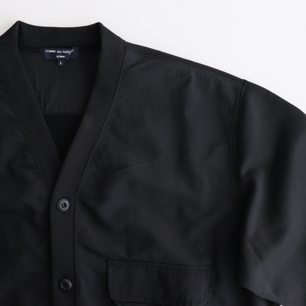 シルケット裏毛 カーディガン #BLACK [HN-T001-051]