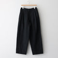 LI/NY POPLIN WIDE EASY TROUSERS #BLACK [ST.1117]