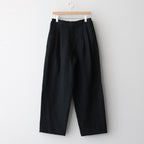 LI/NY POPLIN WIDE EASY TROUSERS #BLACK [ST.1117]