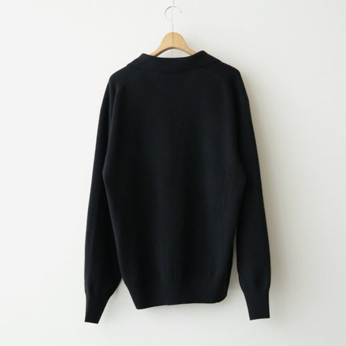 EXTRA FINE WOOL KNIT SKIPPER #BLACK [ST.1636]