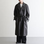 LEATHER DOUBLE BREASTED COAT #DARK BROWN [YK24FW0747C]