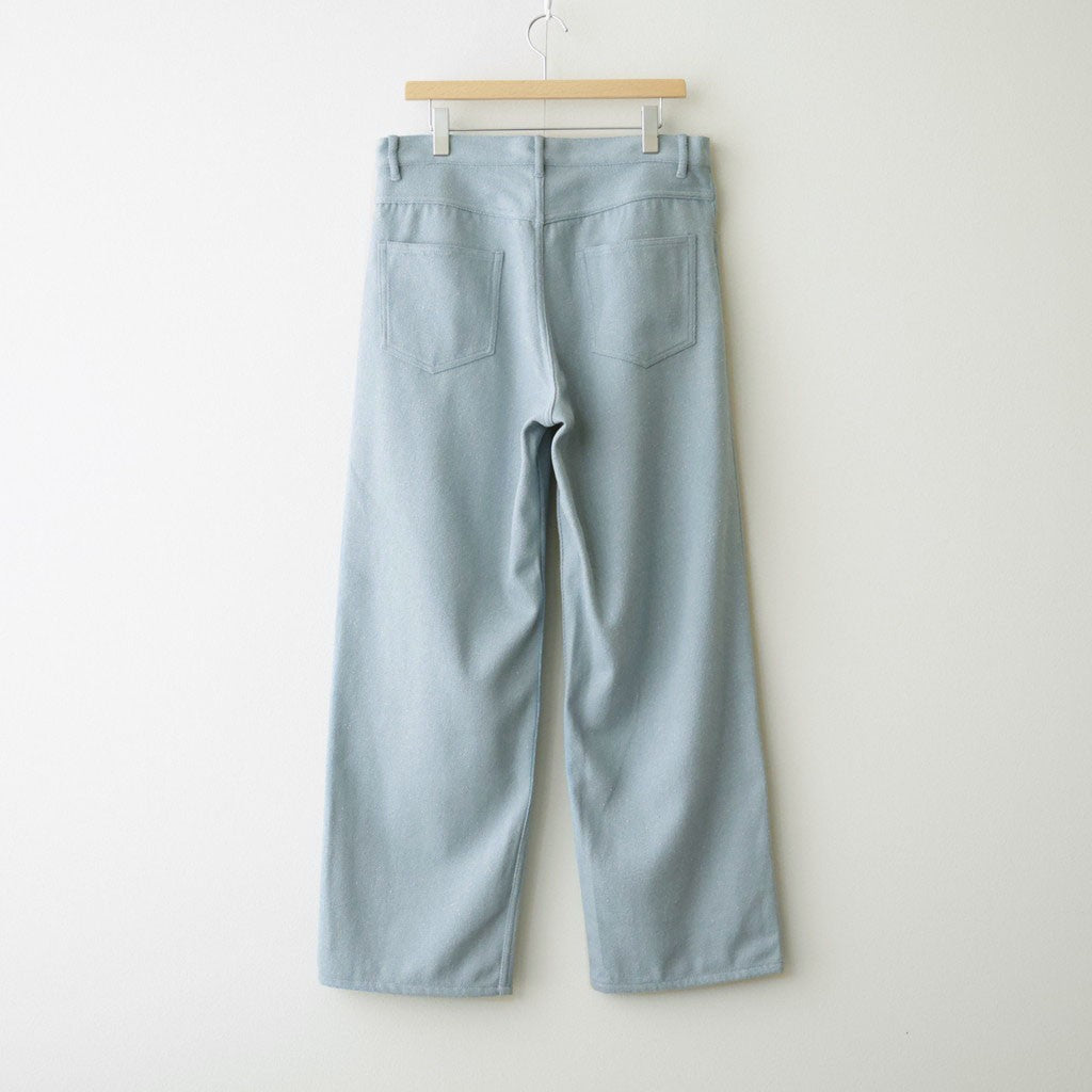 SILK NEP DENIM 5P WIDE PANTS #LIGHT BLUE [A26AP01SD]