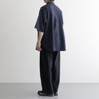 SEERSUCKER S/S B.D SHIRT #NAVY×BLACK [FSC261-50228]