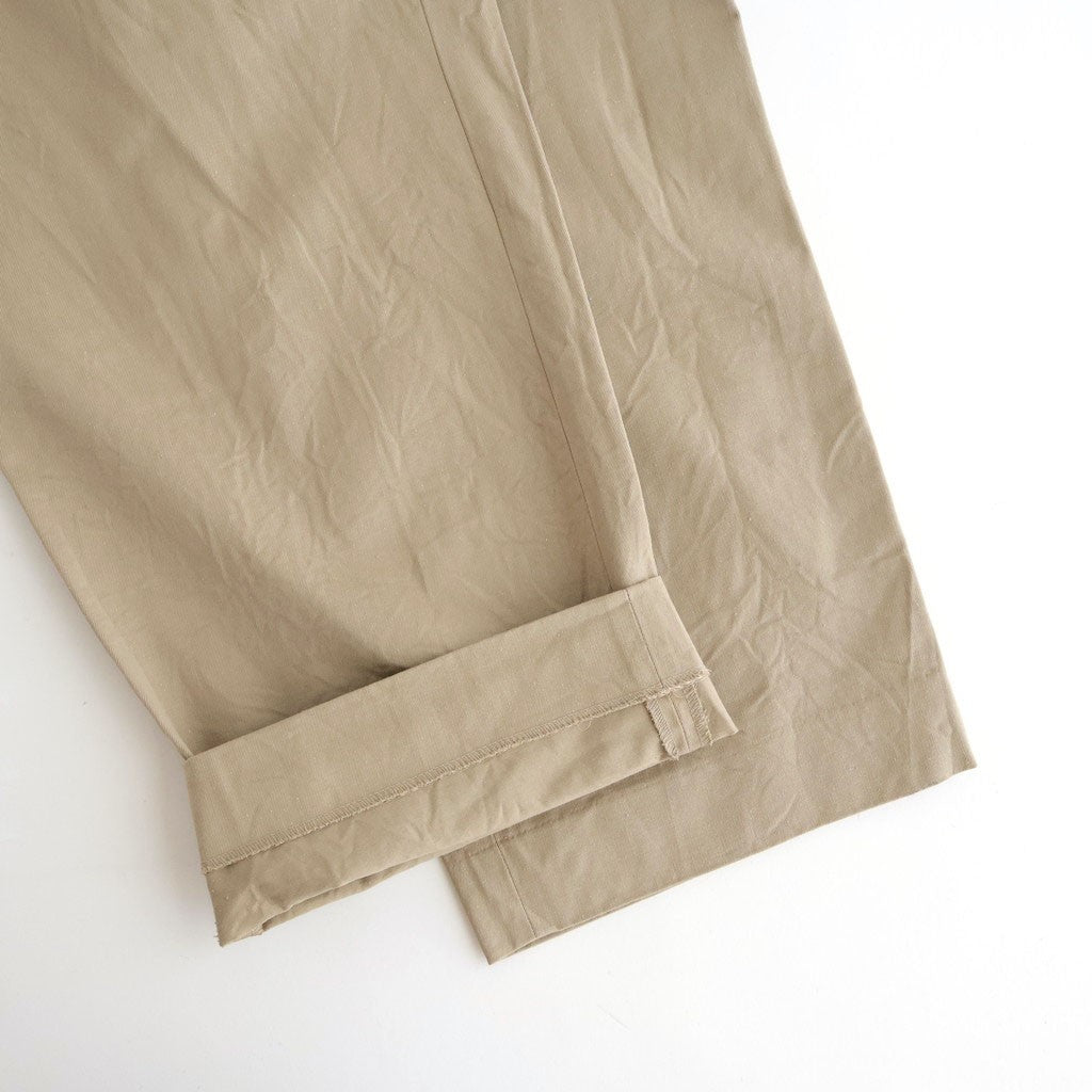 Chino Trousers - Two Tuck Straight #KHAKI [11061601]