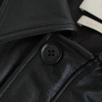 Leather Flight Jacket #BLACK [YK25FW01017B]