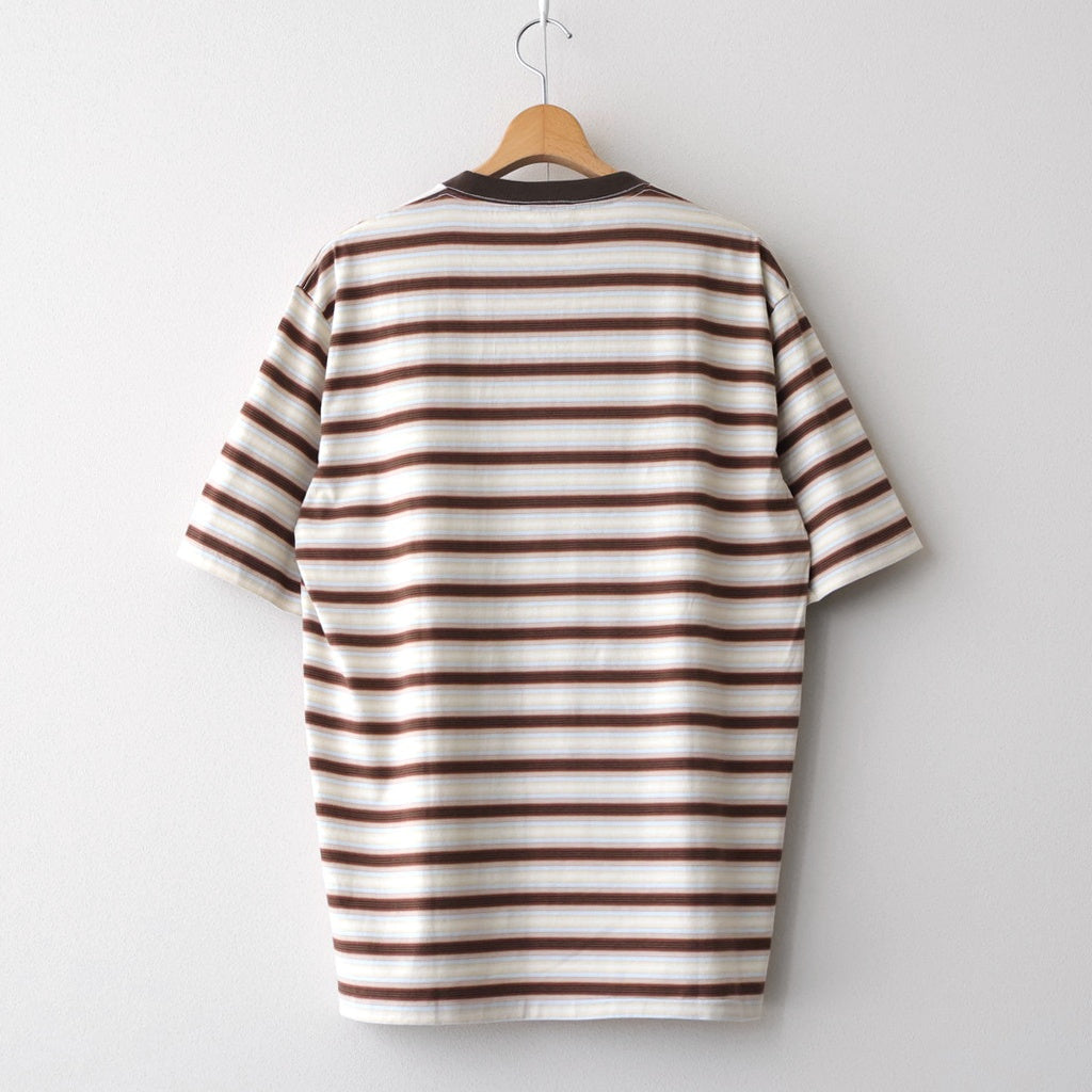 GRADIENT STRIPE JERSEY TEE #FADE BROWN STRIPE [A26ST02GJ]