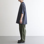 綿天竺ランダムボーダー S/S Tシャツ #NAVY [HO-T014-051]