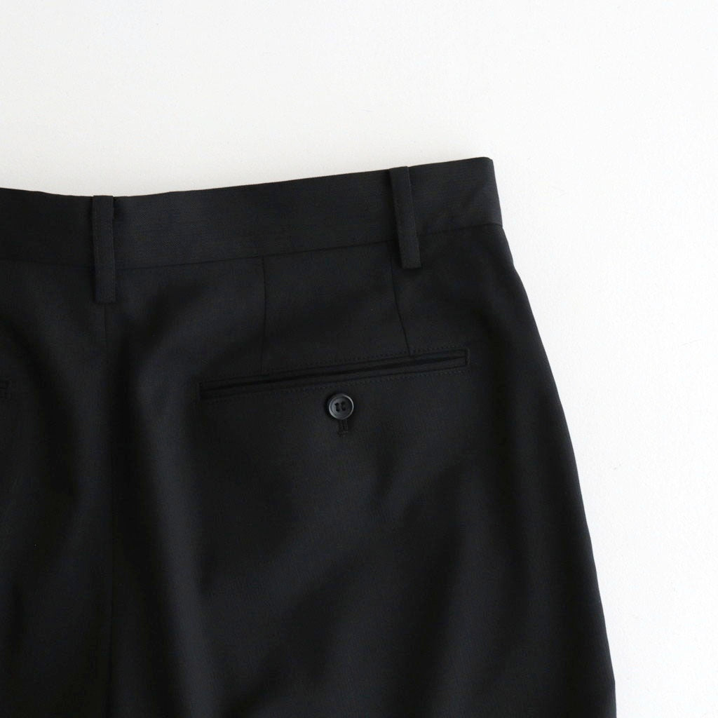 Melange Herringbone Pleated Wide Shorts #BLACK [GM261-40333]