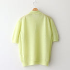 KID MOHAIR SHEER KNIT POLO #LIME YELLOW [A25SP03FG]