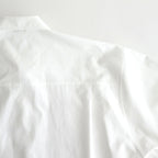 WASHED FINX TWILL BIG HALF SLEEVED SHIRT #WHITE [A25SS03TN]