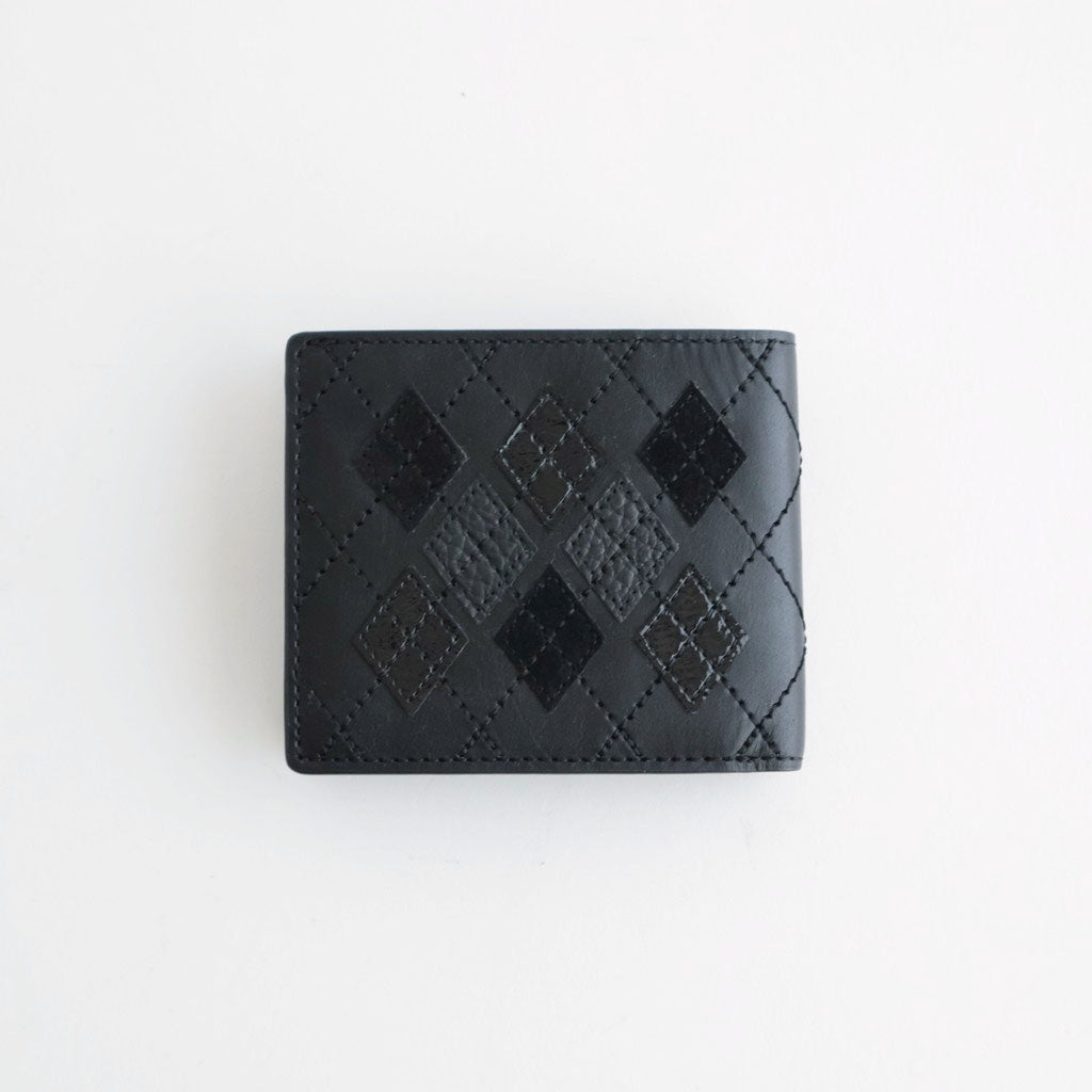 argyle half folded wallet #argyle black [zw-c-hfw] - ciacura 三重