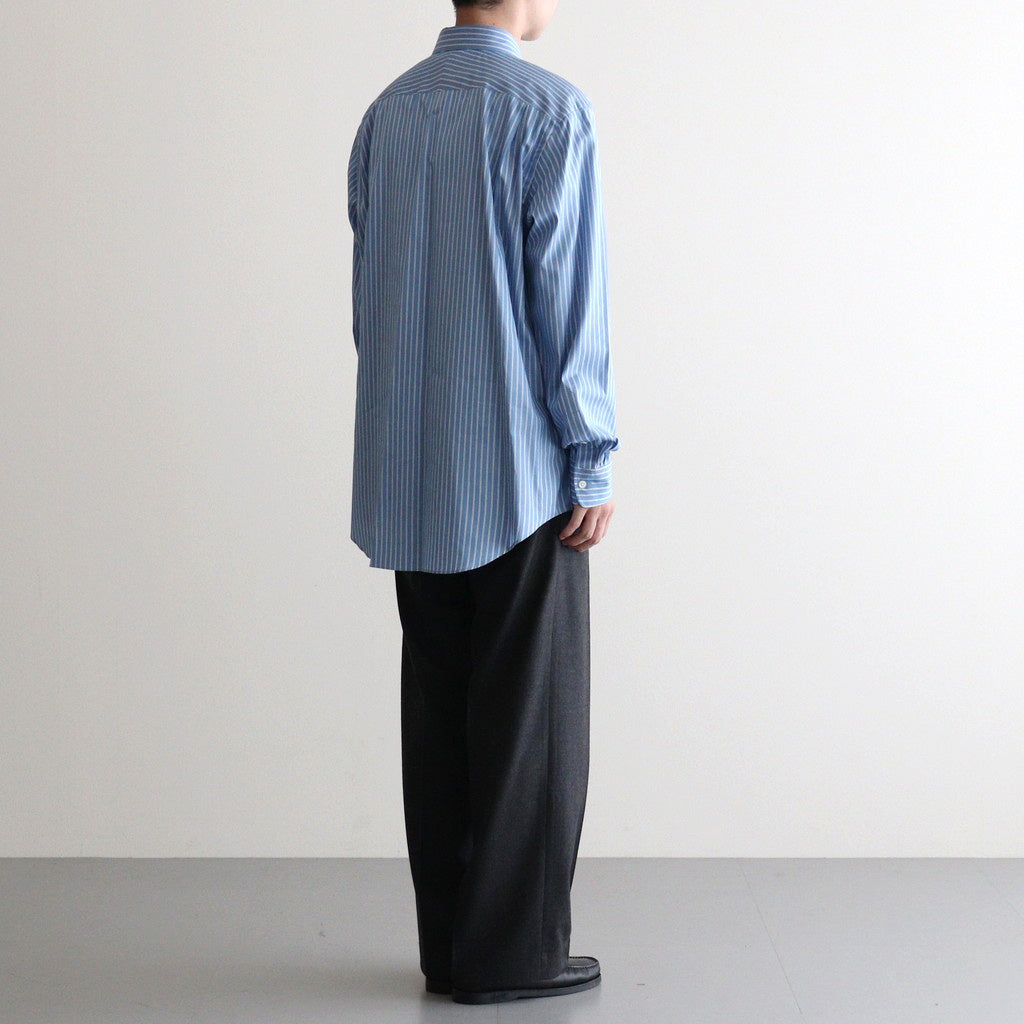 COTTON SILK STRIPE SHIRT #BLUE STRIPE [A25AS01CS]