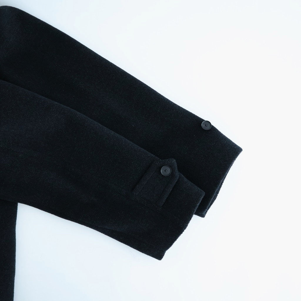 WOOL HERRINGBONE SHAWL COLLAR COAT #DARK CHARCOAL [A26AC02WH]