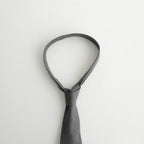 WOOL FULLING FLANNEL STRIPE TIE #TOP GRAY [A24AT06HC]